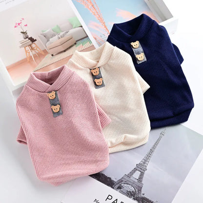 Pet Dog Striped T-Shirt Dog Cat Cotton Vest Clothes Spring Summer Pet Apparel Shirt for Small Medium Pets French Bulldog Bichon