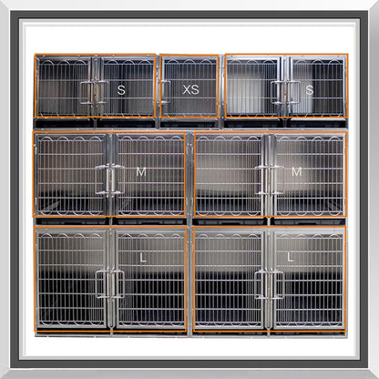 Stainless Steel Pet Cages for Dogs, Cats and Other Animals in Veterinary Hospitals and Clinics Three Sizes To Choose From