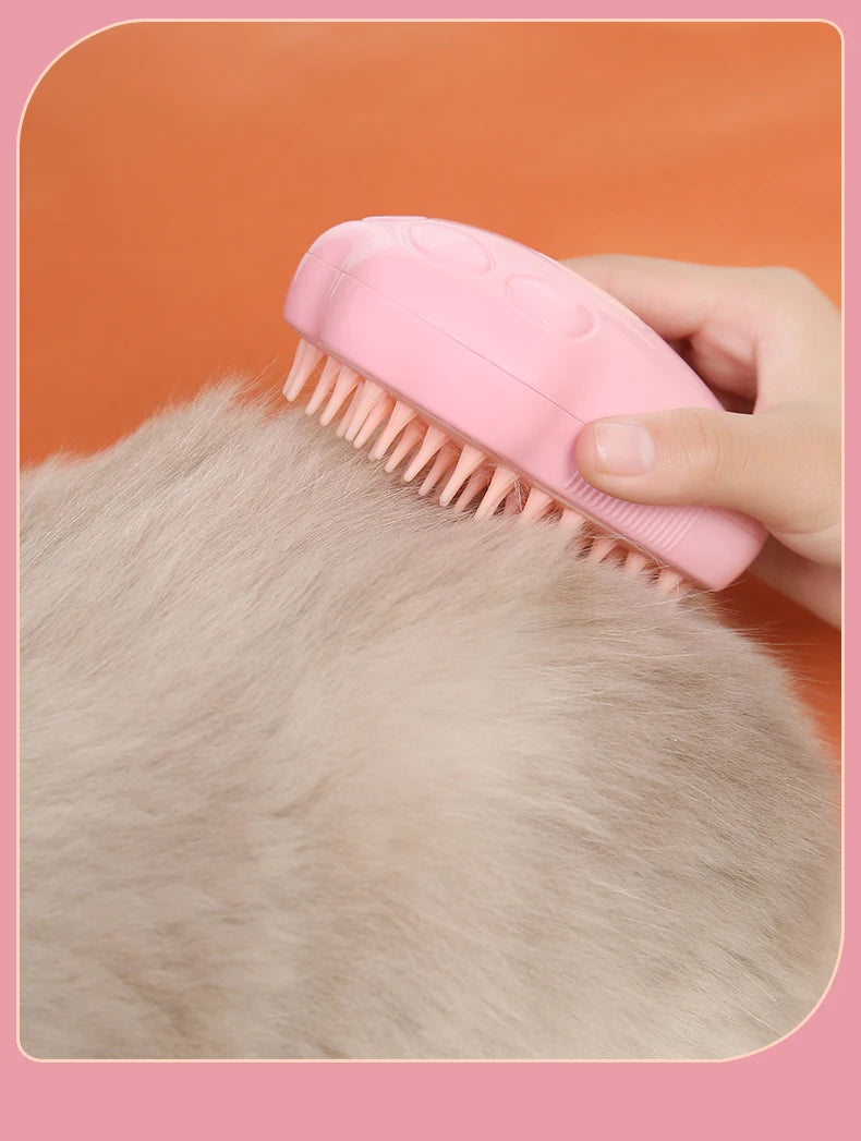 Colored Pet Steam Beauty Comb Cleanable Floating Hair Remove Tangled Hair No Need To Take A Shower Universal For Cat And Dog