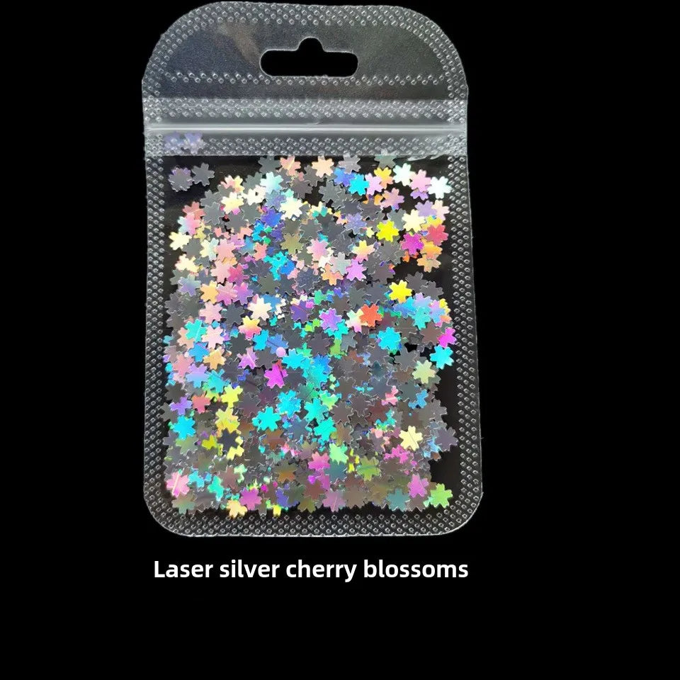 Cross-border Supply 10G BaG Laser Sequins Laser Four-pointed Star Butterfly Star DIY Crystal Glue Material