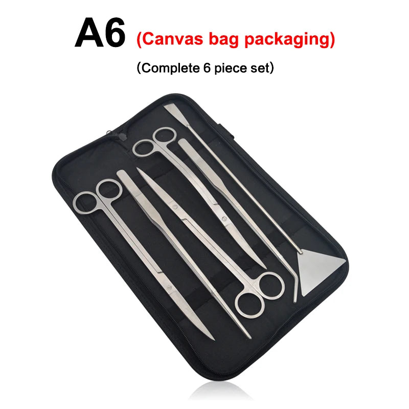 Aquarium Cleaning Tools Set Wave Scissors Tweezers Aquatic Plant Grass Trimming Stainless Fish Tank Tools Aquarium Accessories