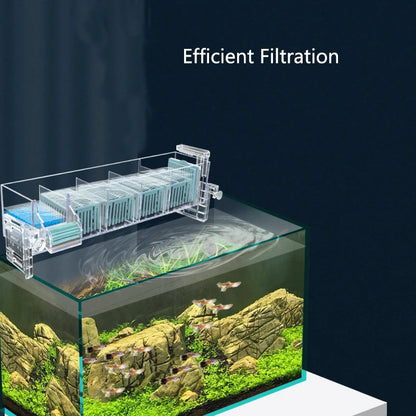 New Fish Tank Waterfall Filter Box Wall Mounted Built-in Silent Circulating Water Purifier For Aquarium Tank Box With Water Pump