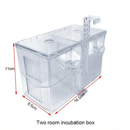 Aquarium Accessories Acrylic Fish Breeding Isolation Box Fish Tank Aquarium Breeder Double Guppies Hatching Incubator