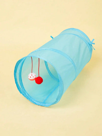 1pc Cat Tunnel Toy, Foldable Polyester Cloth, Rolling Tent,cat Tunnel Cat Toy