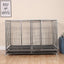 Manufacturer wholesale new pulley pet cage 160 * 94 * 110cm large reinforced stainless steel square tube practical dog cage