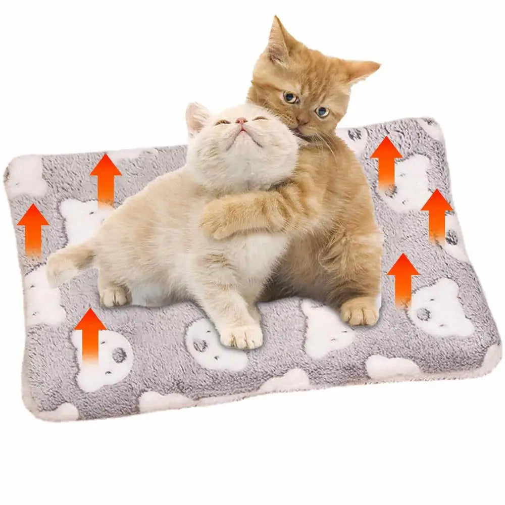 Cozy Cat Calming Blanket Super Soft And Warm Flannel Pet Blankets Soft And Warm Machine Washable Sleeping Mat For Dogs Cats Cold