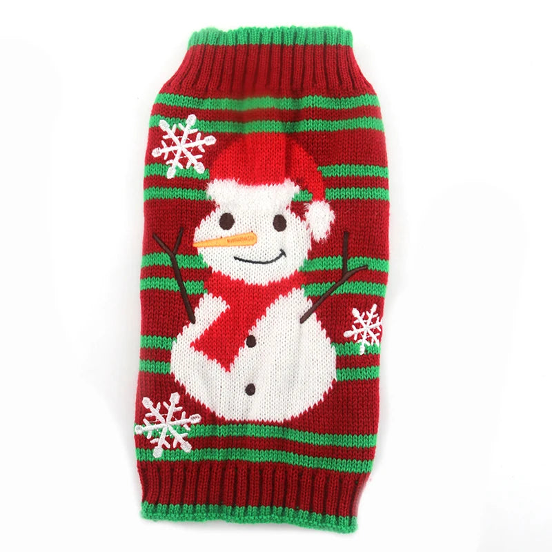 Christmas Dress for Dogs Winter Dog Clothes Dog Knitted Coat Puppy Warm Overalls Chihuahua French Bulldog Costume Dog Sweater