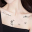 15pcs Waterproof Temporary Tattoo Sticker Starry Moon Flower Heart Flying Bird Fake Tatto Flash Tatoo finger Tato for  Women Men