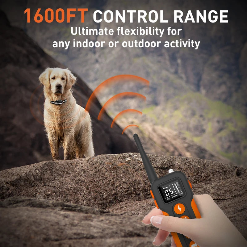 IP67 waterproof best automatic bark dog training collar with remote control small to large dog beep buzz shock