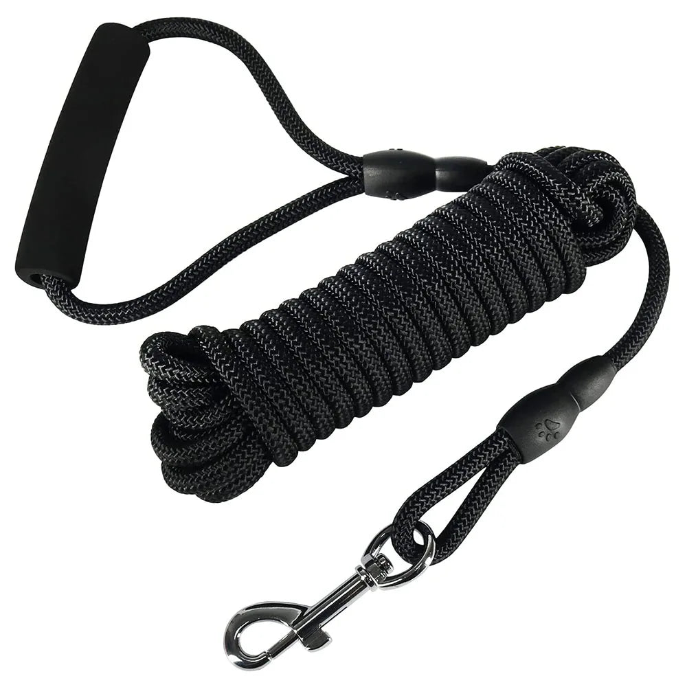 Dog Check Cord 5M 10M Leash Floatable Extra Long Pet Dog Training Rope with Soft Handle for Camping Playing Backyard Beach Lake