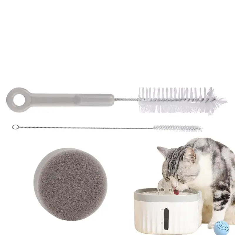 Pet Water Fountain Cleaning Brush Kit Cat Fountain Brush Cleaning Kit Cat Water Dispenser Scrub Brush Pet Fountains Cleaning Set