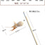 1PC Teaser Feather Toys Kitten Funny Colorful Rod Cat Wand Toys Wood Pet Cat Toys Interactive Stick Pet Cat Supplies