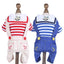 Anchor Navy Costume Dog Jumpsuit for Small Dogs, Puppy Stripe Shirt with Pants Overalls Seaman Outfits Autumn Chihuahua Clothes