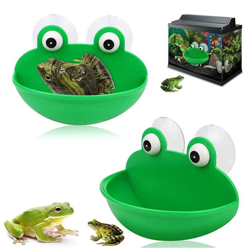 Frog Habitat Cute Frog Shaped Wall-Mounted Tank Decoration For Frog Cute Frog Terrarium Decor Fish Tank Tree Frog Habitat For