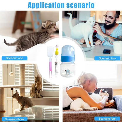 Puppy Feeding Bottle Puppy Milk Feeder Kitten Bottles Kitten Feeder Silicone Nipple Kitten Bottle Feeding Kit Milk Dispenser Pet