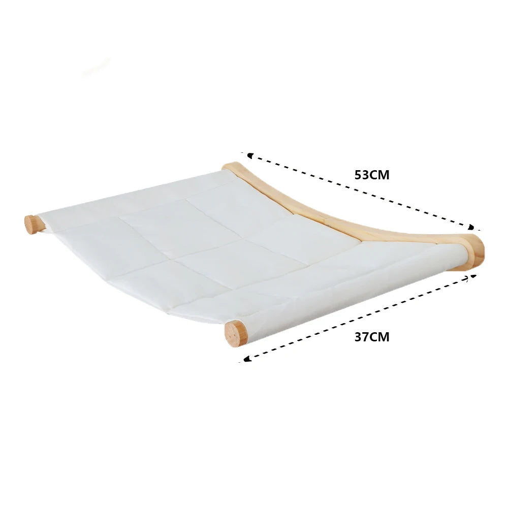 Cat Hammock Perch Thicker Columns Cat Wall Shelves Multi-Functions Cat Scratching Post Claw Sharpener Cat Tree Tower Furniture