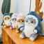 Fun Transformed Cat Doll Plush Toy Cute Gift for Girls and Children Transformed Doll Shark Cat 25cm