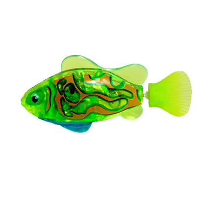 Pet Cat Toy LED Interactive Swimming Robot Fish Toy for Cat Glowing Electric Fish Toy to Stimulate Pet's Hunter Instincts
