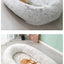 Plush Pet Bed with Pillow Quilt Winter Warm Large Foam Pad Pet Sleeping Pad Sofa Bed Removable and Washable Pet Kennel