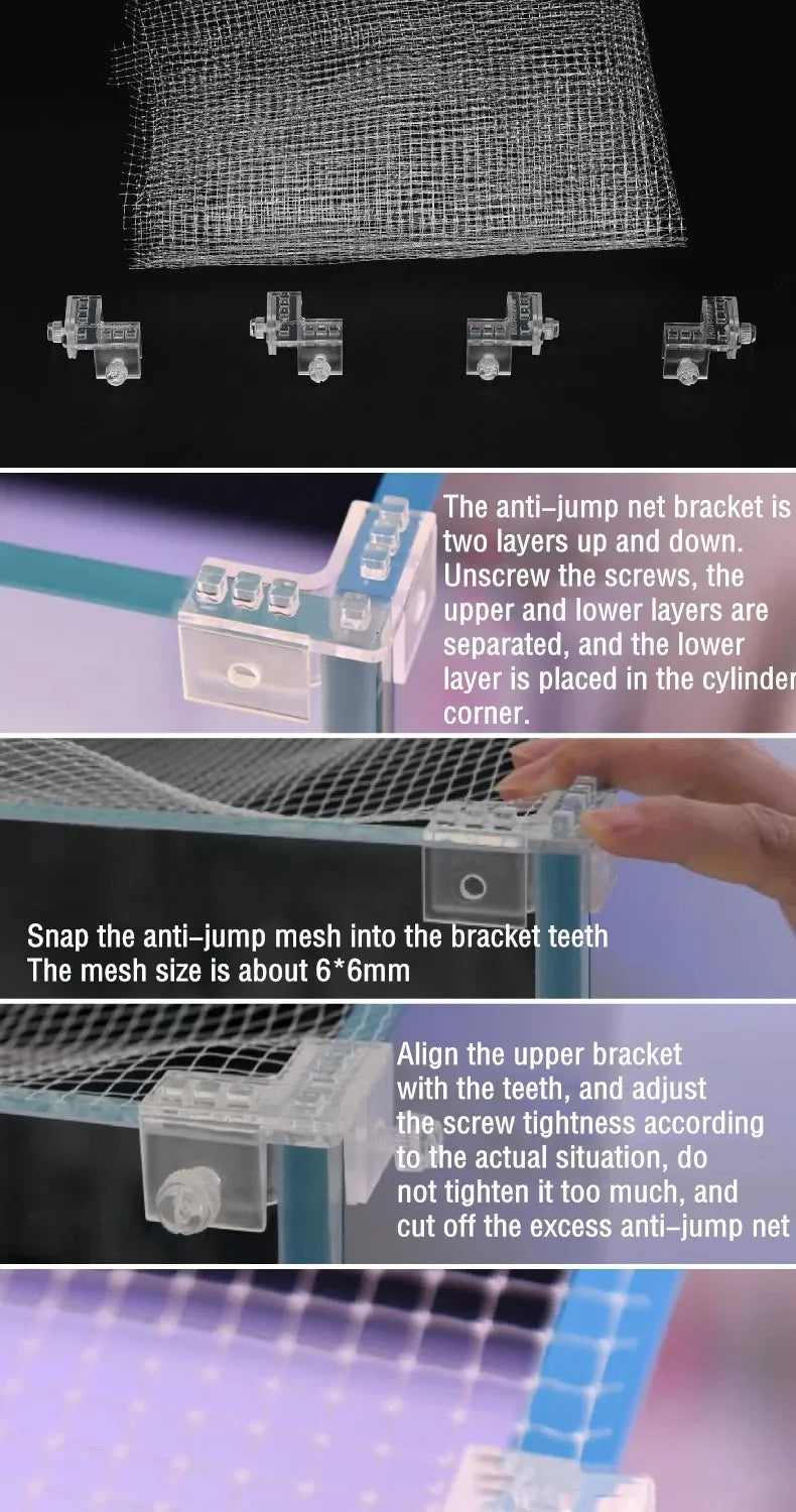 DIY Aquarium Screen Net Clear Mesh Netting Fish Tank Covering Anti-Jumping Net Anti-Escape Replacement Net крышка для аквариума
