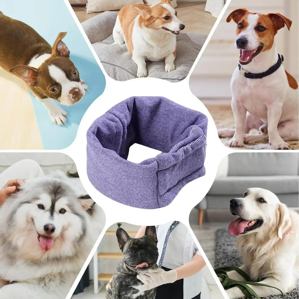 Dog Ear Cover Dog Snood Ear Care Dog Ear Scarf For Stress Relief Pet Hood For Bathing Drying Grooming Noise Protection