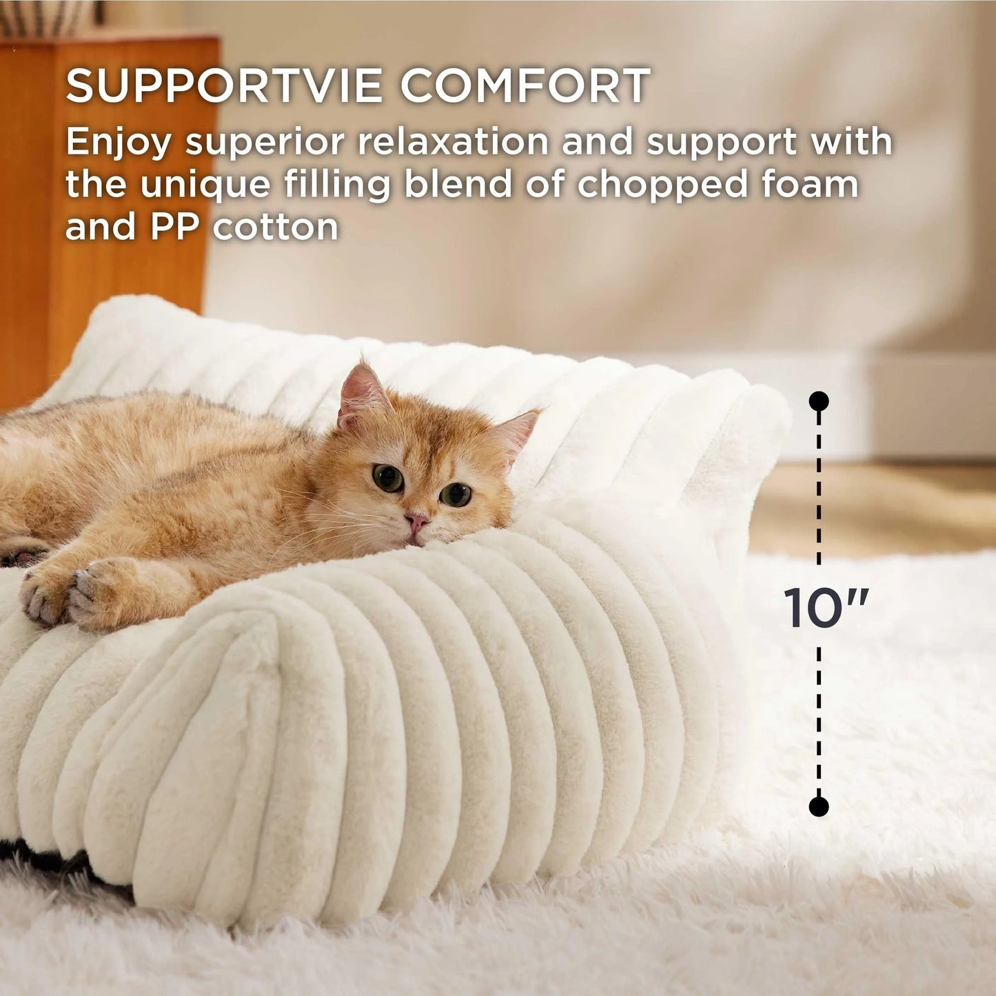 Cats Beds Fluffy Pet Products Warm Bed Plush for Winter Dog Accessories Goods Supplies Cushions Kitten Mat House Things Puppy