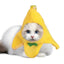 Cat Costume Banana Hat Adorable Pet Headwear Hood Cat Caps Funny Cosplay Prop Halloween Apparel for Small Dogs Kitten Cats