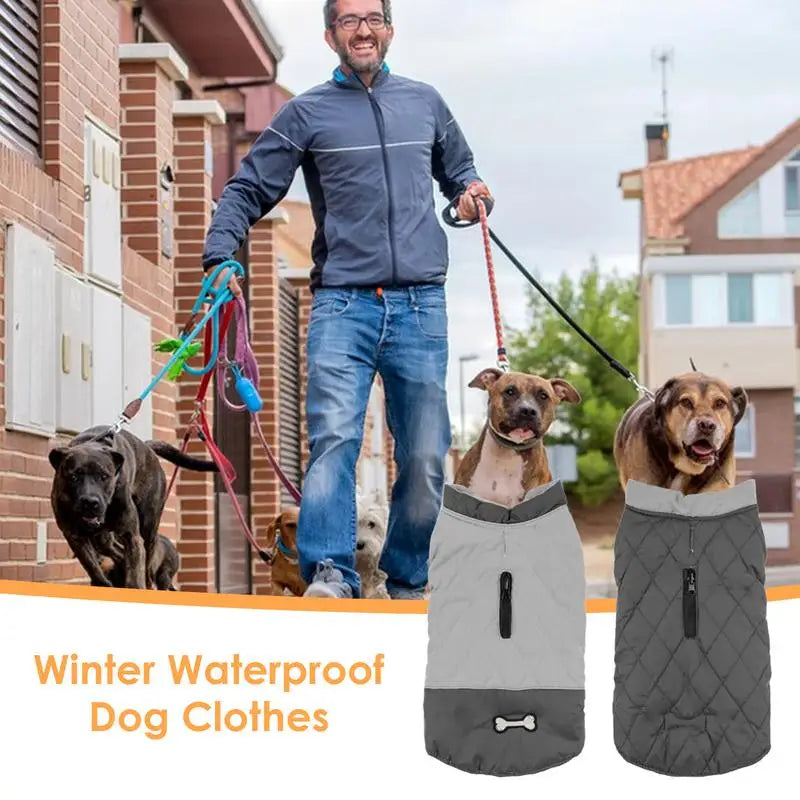 Warm Dog Pullover Waterproof Pullover Reflective Dog Coat Large Dog Warm Keeping Apparel For Cold Days For Camping Courtyard