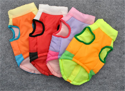 Windproof Pet Vest Jacket Winter Warm Big Dog Clothes Puppy Harness Clothing Funny Printed Coat for Small Medium Dogs Cats XS-XL
