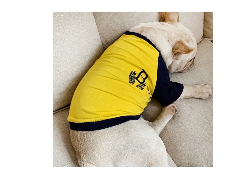 Dog Vest  Dog Shirts for Dogs  Dog Costume  Dog Clothes Parent-child Wear Spring and Summer Embroidery Four Colors