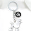 I LOVE Alaska Husky Dog Keychain Cute dachshund  animal Cartoon dog Keychain dog Gift For woman Man Jewelry