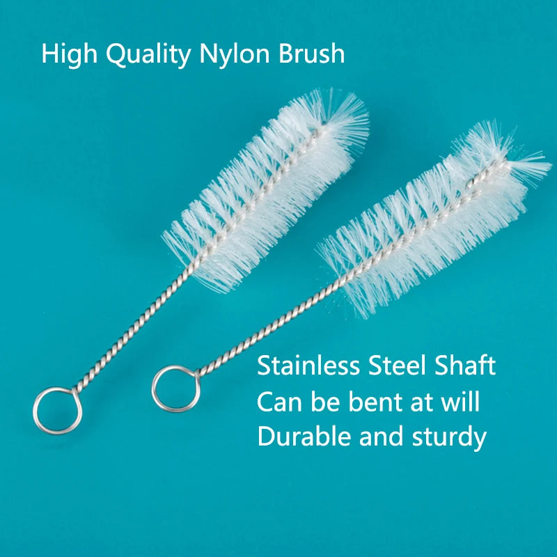 Nylon Aquarium BrushTube Pipe Filter Cleaning Brushes Stainless Steel Water Filter Hose Flexible Aquarium Cleaner Accessories