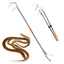 Multifunctional 1.2m Snake Catcher Tongs Foldable Handling Tool Snake Catcher Stainless Steel Snake Hook Catcher Grabber Tool