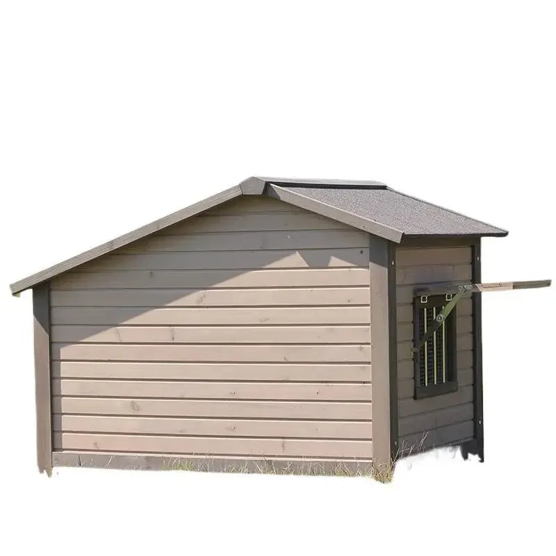 Outdoor dog house  large dog medium courtyard solid wood outdoor  sun protection rain protection villa Tongshen