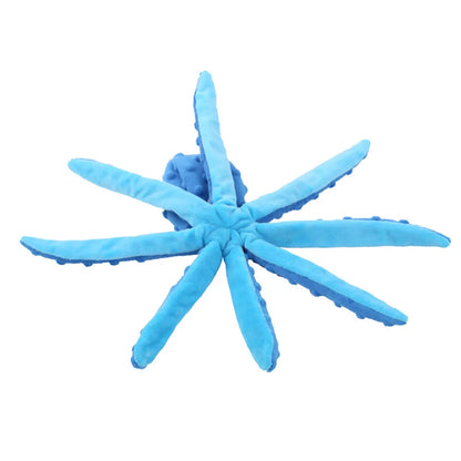 Squeaky Dog Toy Octopus Toy for Aggressive Chewers Tough No Stuffing Plush Crinkle Interactive Pet Toys for Puppy and Large Dogs