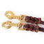 Real Leather Double Dog Leash No Tangle Dual Dog Leashes Coupler Pet Training and Walking Leads for 2 Puppies Small Medium Dogs