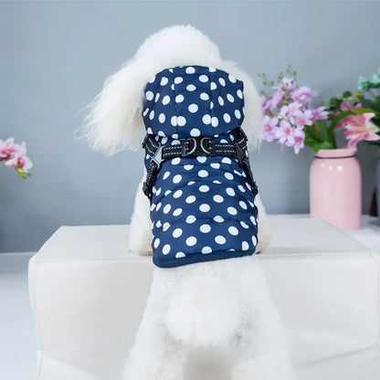 Winter Reflective Large Pet Dog Jacket With Harness Warm Clothes For Labrador Waterproof Coat Chihuahua French Bulldog Outfits