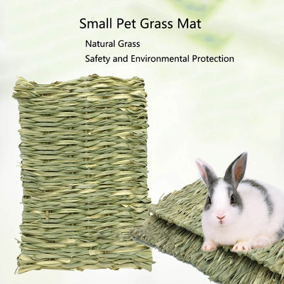 Handmade Straw Woven Pet Chew Mat Pad Pet House Cage Accessories For Hamster Rabbit Chinchilla Guinea Pig Small Pet Products