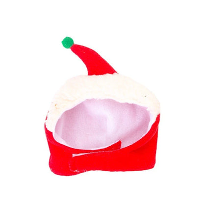 Warm Fleece Cartoon Pet Hat for Cat Christmas Keep Warm York Dog French Bulldog Head Wear Snowman Deer Winter Pet Accessories