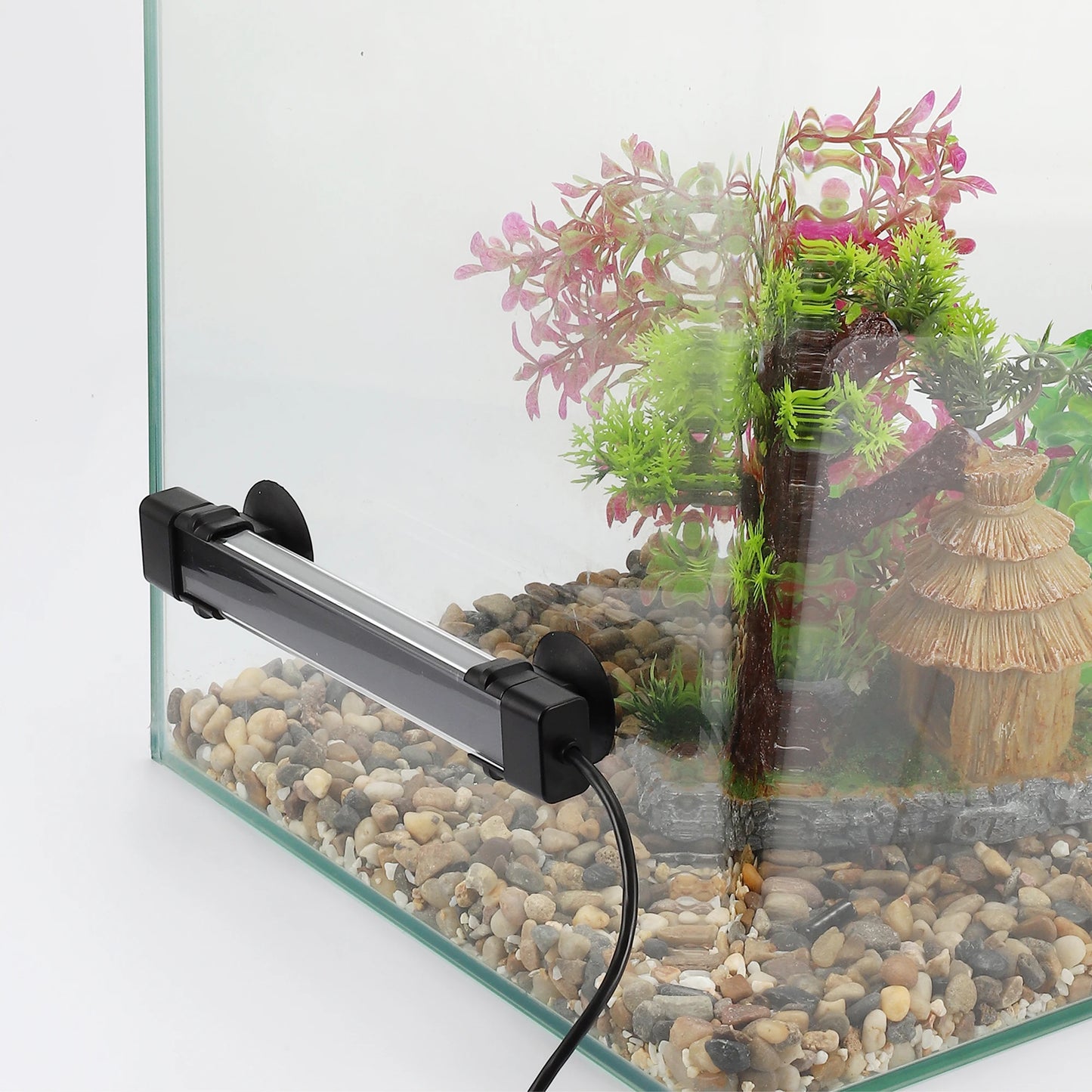 UXCELL 20CM Aquarium LED Light 8W Fish Tank Light 7 Color Timer Function 1 Set  for Fish Tank Fish and Aquatic Pet