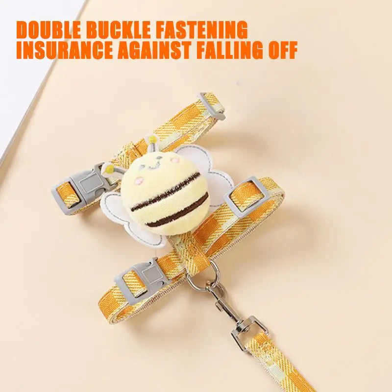 Dog Harness with Strap Pet Walking Strap Set Dog Walking Tool with Adjustable Buckles for Traveling Picnic Going Out Camping
