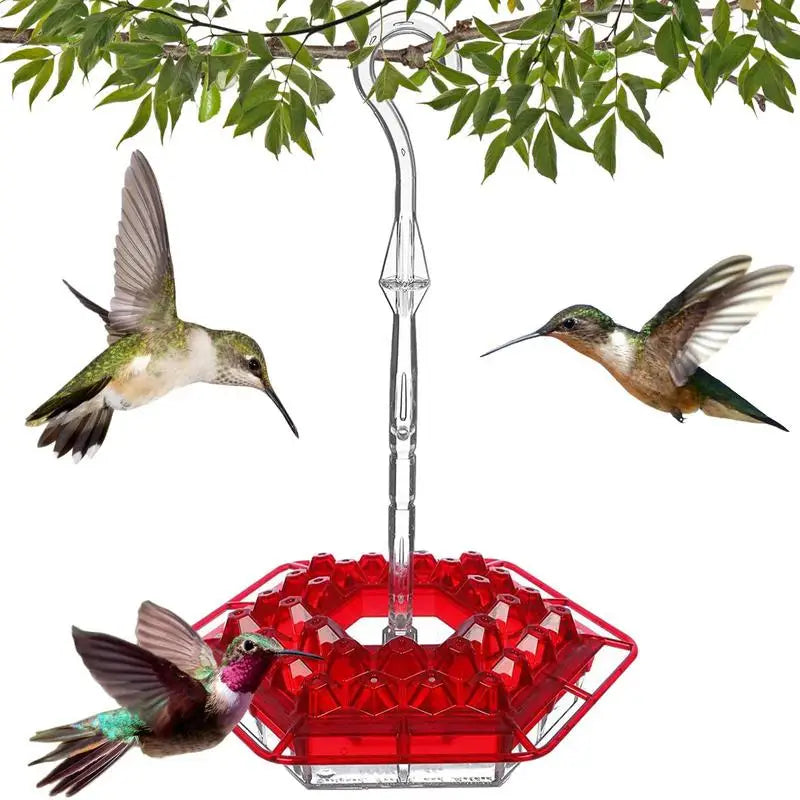 Hummingbird Feeders For Outdoors Hanging Portable Hummingbird Feeders Bird Hanger Feed Feeding Hexagon Easy To Clean Pet Feeder