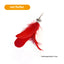 Cross-border cat teasing stick replacement head rainbow caterpillar wood teana stick cat toy funny cat bell hair ball replace...