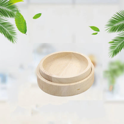 Smooth Wooden Hamster Feeding Bowl Hamster Food Bowl Small Animal Round Feeding Dish for  Chinchilla Hamsters Gerbils Mice