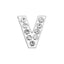 10mm Chrome Alloy Diamond Capital English Alphabet Jewelry Manual Diy Cat Claw Love Pet Collar Accessories
