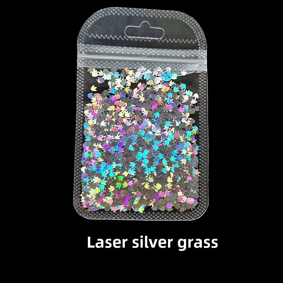 Cross-border Supply 10G BaG Laser Sequins Laser Four-pointed Star Butterfly Star DIY Crystal Glue Material