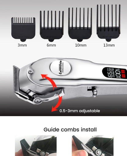 Professional Dog Hair Clipper All Metal Rechargeable Pet Trimmer Cat Shaver Cutting Machine Puppy Grooming Haircut Low Noice