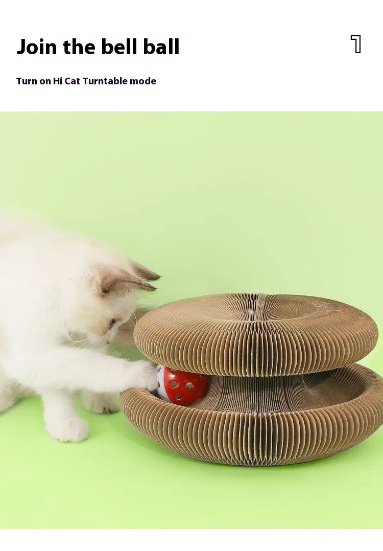 Popular Magic Organ Cat Scratch Board Cat Toy with Bell Cat Scratch Claw Cat Crawler Pet Supplies