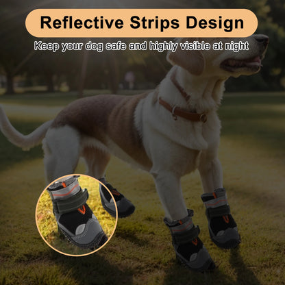 UXCELL 4pcs Summer Dog Shoes Breathable Mesh Dog Boots Paw Protectors for Hot Roads Outdoor Walking Pet Shoes Portswear