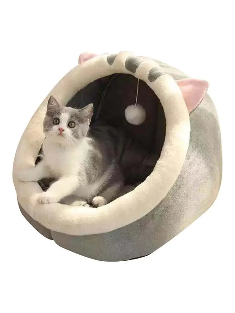 Cat Bed Warm Pet House Kitten Cave Cushion Cat House Round Cat Cushion Cat House 2 In 1 Warm Cats Basket Pet Sleep Bag